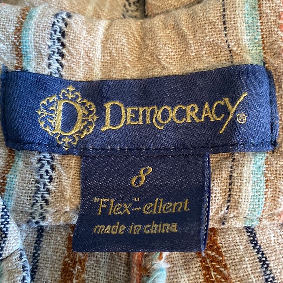 Democracy palazzo cropped pants linen rayon blend desert colours beachy - Picture 6 of 16